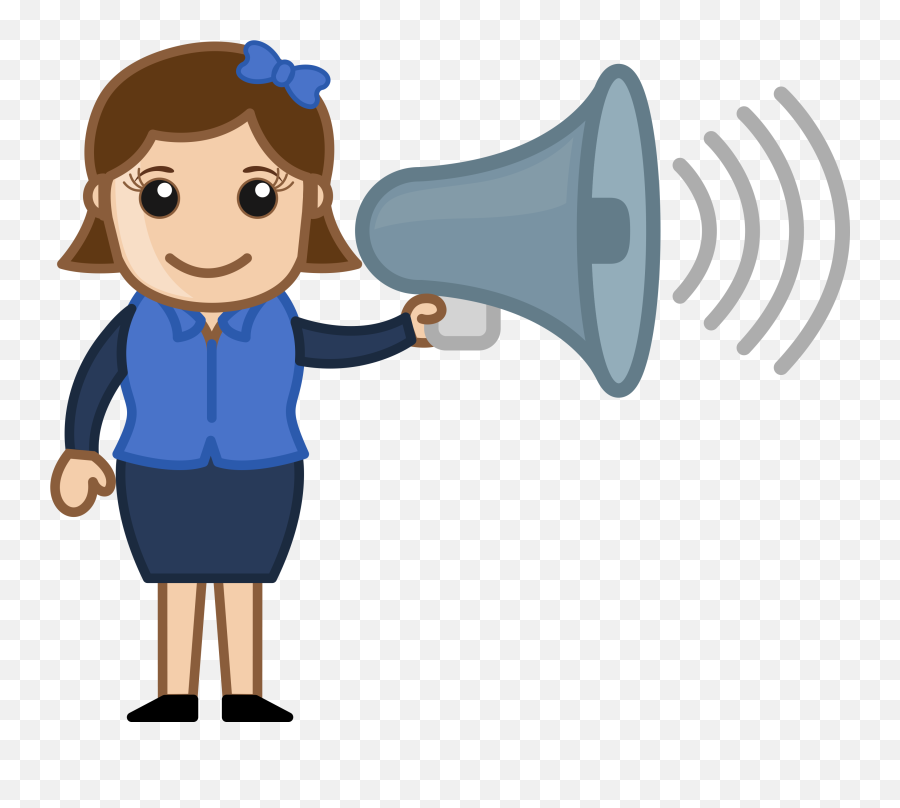 Microphone Clipart Announcement - Cartoon With Speaker Png,Announcement Png
