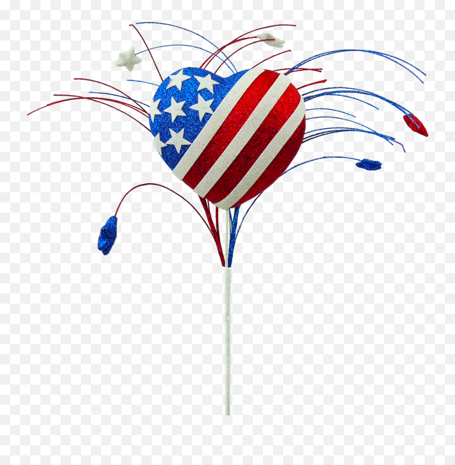 Patriotic Glitter Heart Pick - Illustration Png,Stars And Stripes Png