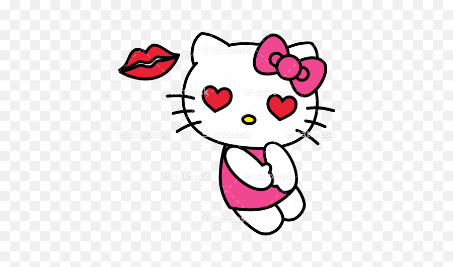 Hello Kitty Heart Png 4 Image - Cute Hello Kitty Design,Half Heart Png