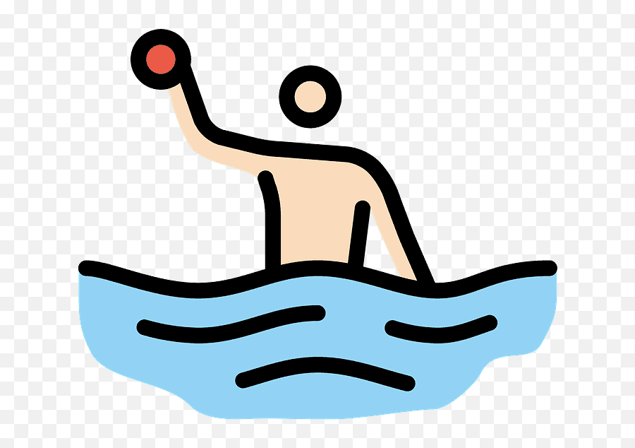 Man Playing Water Polo Emoji Clipart - Water Polo Png,Water Emoji Png