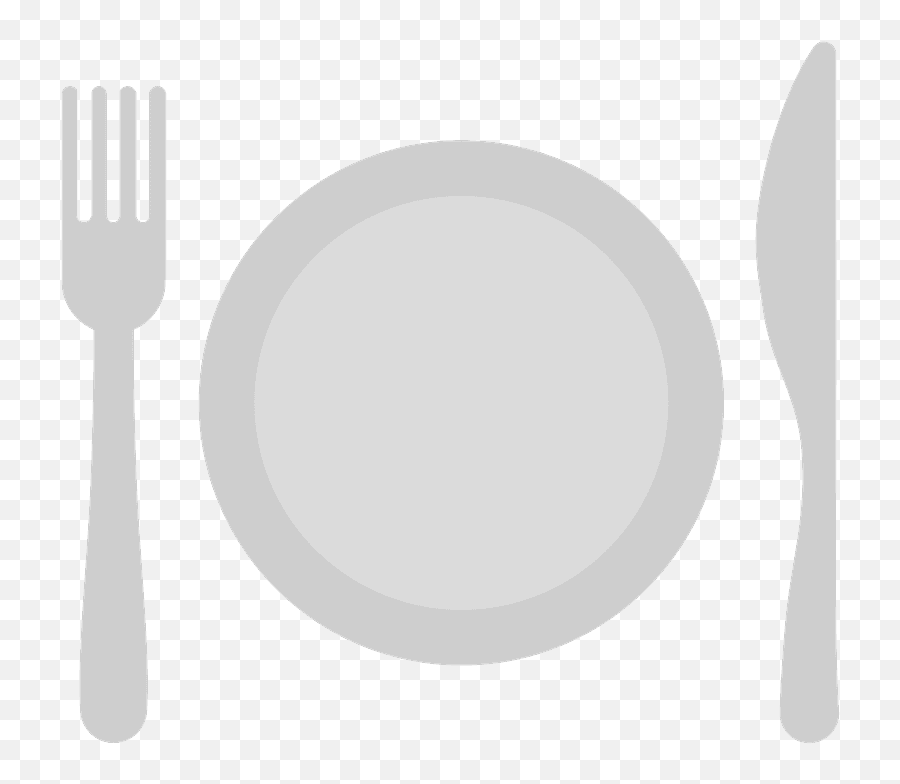 Fork And Knife With Plate Emoji Clipart - Circle Png,Fork Knife Png