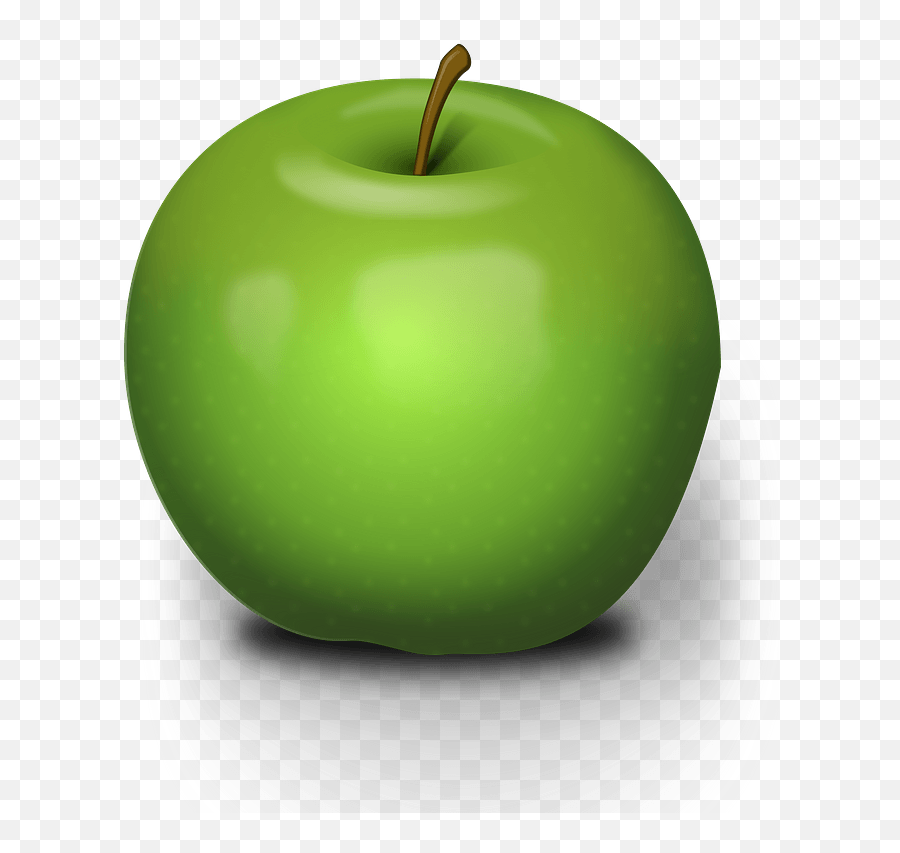 Realistic Green Apple Clipart - Green Apple Drawing Png,Apple Clipart Png