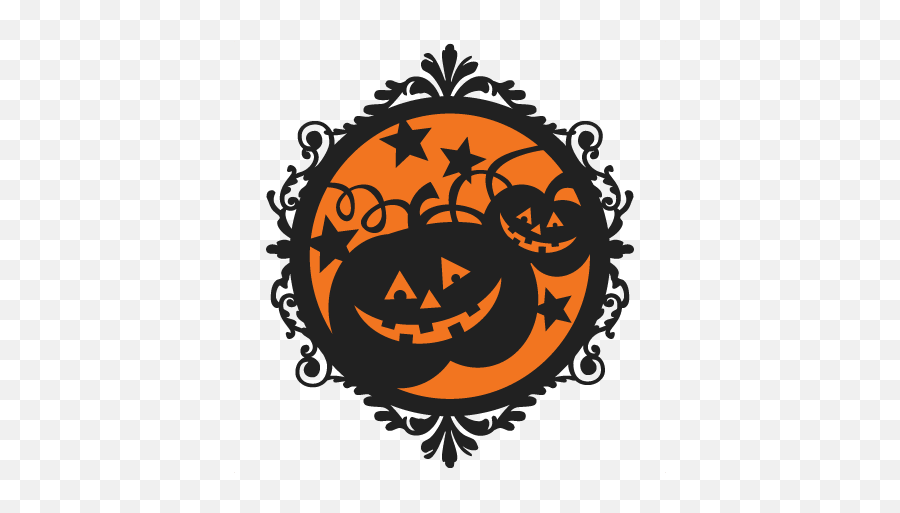 Halloween Pumpkin Frame Svg Scrapbook Cut File Cute Clipart - Witch Halloween Cute Png,Halloween Frame Png