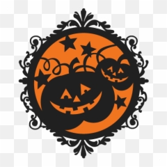Halloween Pumpkin Frame Svg Scrapbook Cut File Cute Clipart - Witch Cute Png