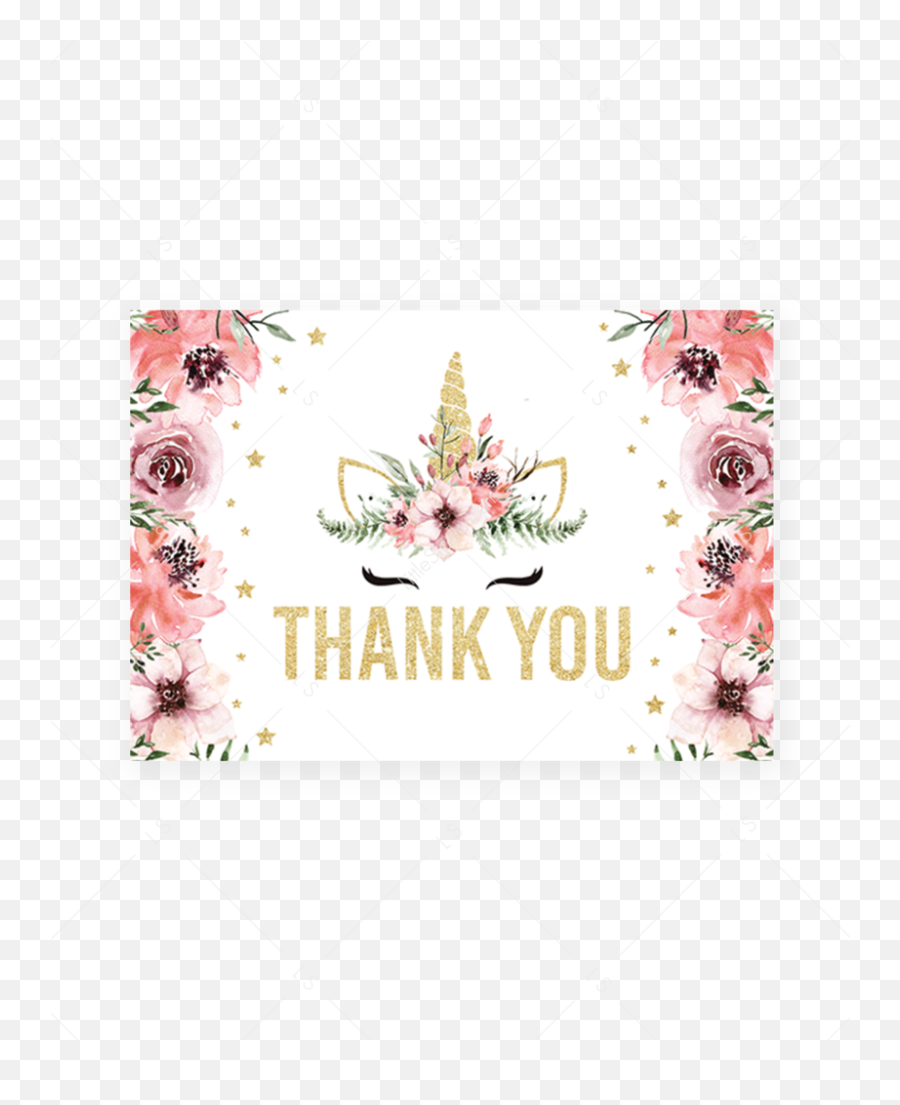 Pink Thank You Png - Unicorn Thank You Note Cards Printables Drive By Baby Shower Invitations Unicorn,Thank You Png