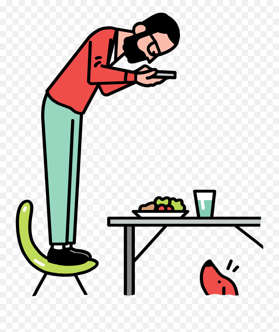 Creative Taking An Instagram Of Lunch - Creative Post For Graphic Design Png,Instagram Post Png