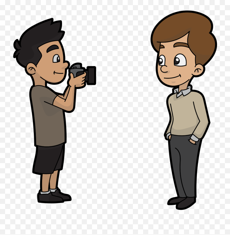 Filecartoon Cameraman Filming A Video Marketing - Cartoon Png,Cameraman Png