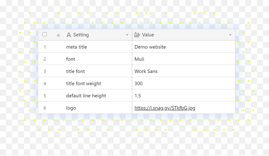 Table2site Convert Your Airtable Base To A Website - Dot Png,Site Icon Examples