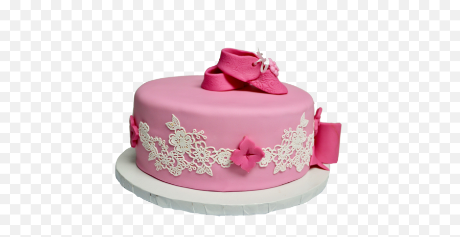 Edible Lace Baby Shower Cake U2013 Sugar Street Boutique - Birthday Cake Png,It's A Girl Png