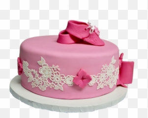 Edible Lace Baby Shower Cake U2013 Sugar Street Boutique - Birthday Cake Png,It's A Girl Png