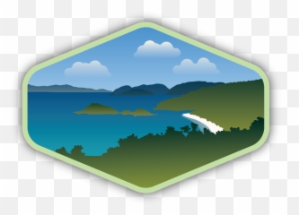 Beach Landscape Sticker - Stickers Northwest Horizontal png