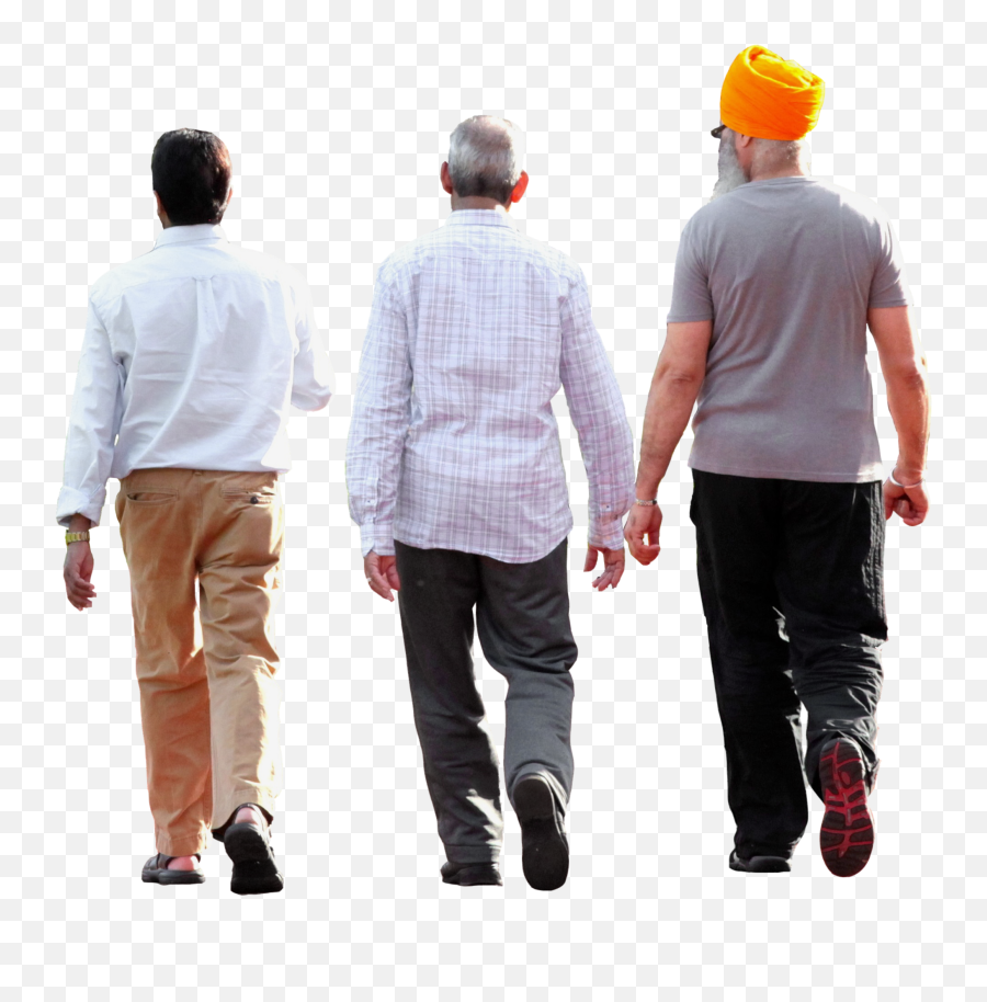 Download Cropped Three Men Walking - Human Transparent Background Png,People Walking Png