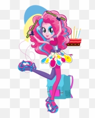 Pinkie Pie Rocks Character Bio Art - Pinkie Pie Equestria Girl Rainbow Rocks Png,Pinkie Pie Png