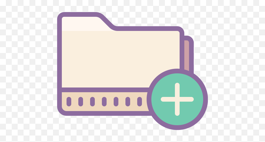 Add Folder Icon In Cute Color Style - Shopping Cart Png Cute,Add Folder Icon