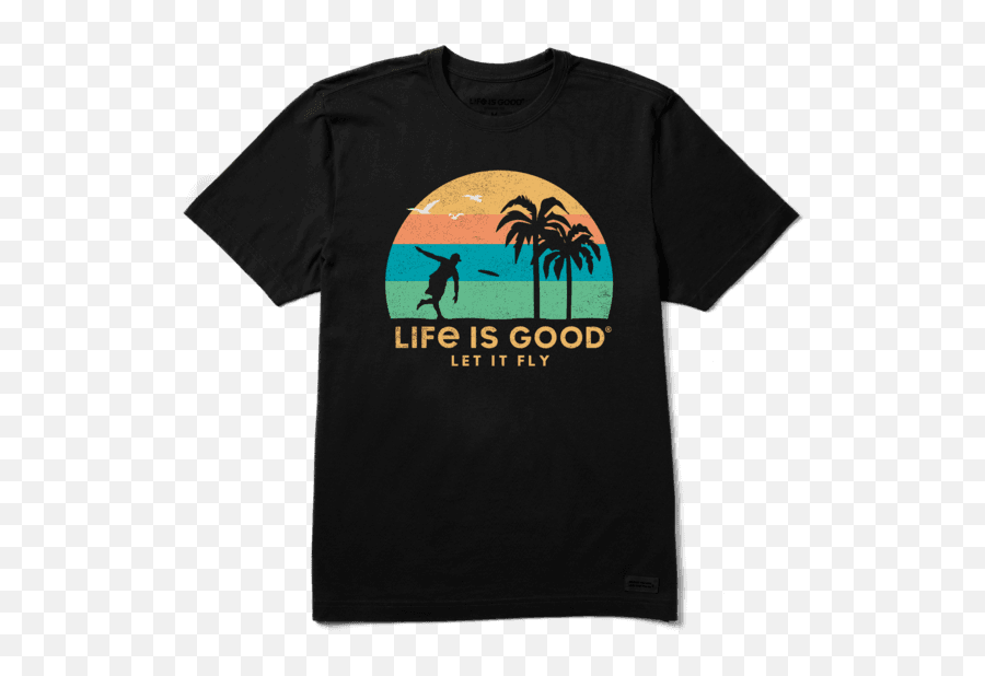 Menu0027s Let It Fly Beach Vista Crusher Tee Life Is Good - Men Life Is Good Shirt Png,How Do You Change Icon Size On Vista