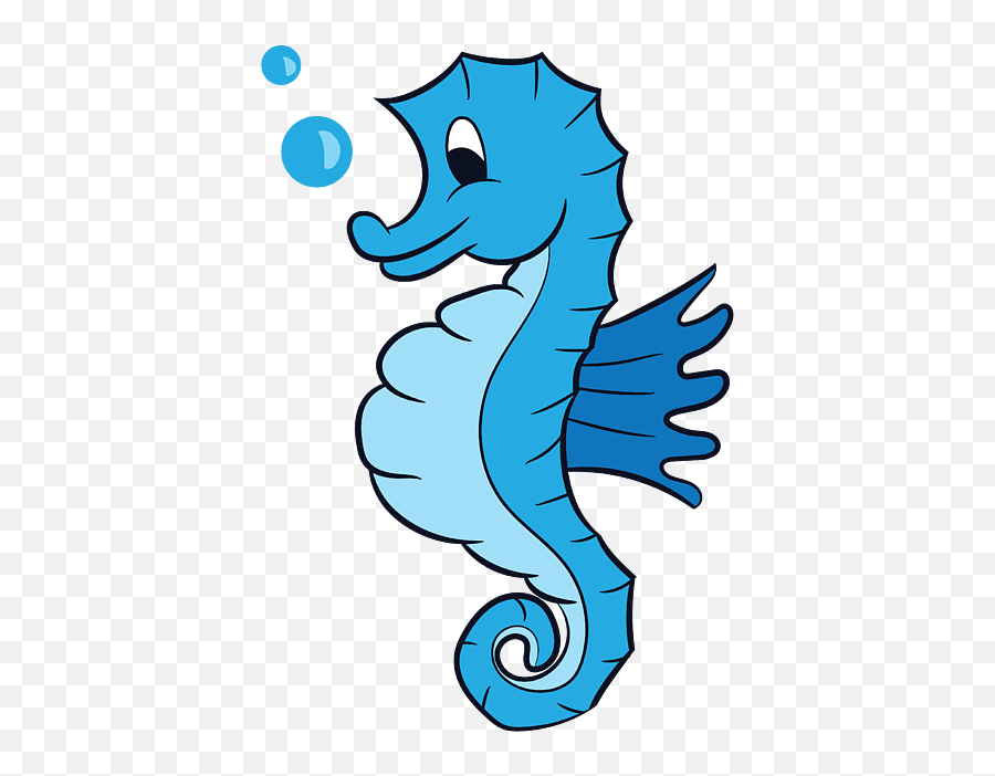 Seahorse Lover Gift Kids Seahorses Duvet Cover - Blue Cartoon Seahorse Png,Seahorse Icon