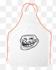 Apron With Contrasting Hem Printing Troll Face - Apron Png,Apron Png