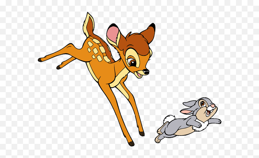 Clip Art Disney Galore Thumper Running - Cartoon Bambi And Thumper  Png,Thumper Png - free transparent png images 