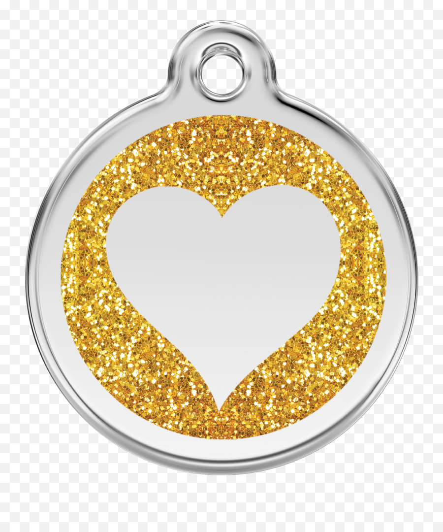 Gold Glitter Heart Png Transparent - Dog Tag Paw Print,Gold Hearts Png