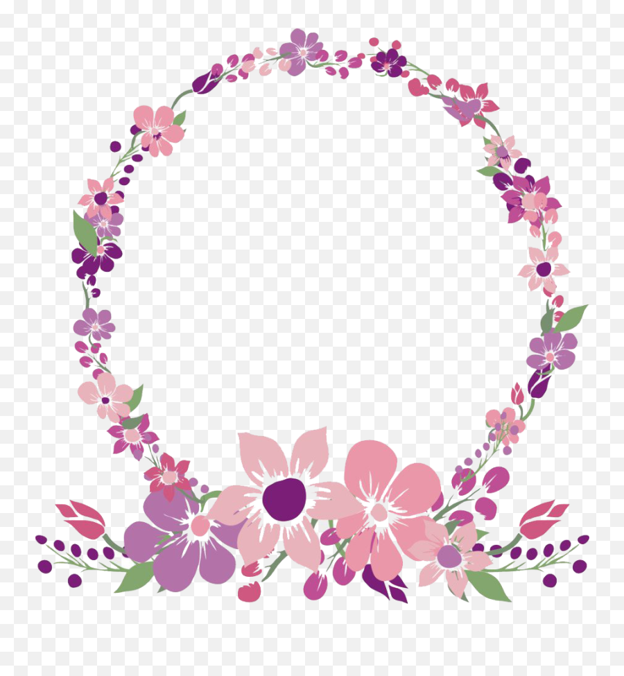 Round Poppy Flower Frame Png Clipart Mart - Frame Flower Pink Png,Poppy Png