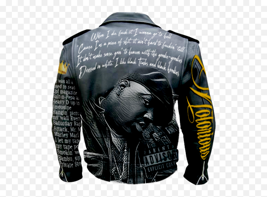 Hand Painted Jackets Old School Vandal - Leather Jacket Png,Biggie Png
