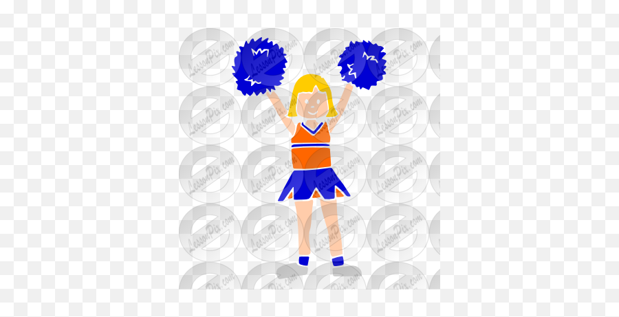 Cheerleader Stencil For Classroom Therapy Use - Great Clip Art Png,Cheerleader Png