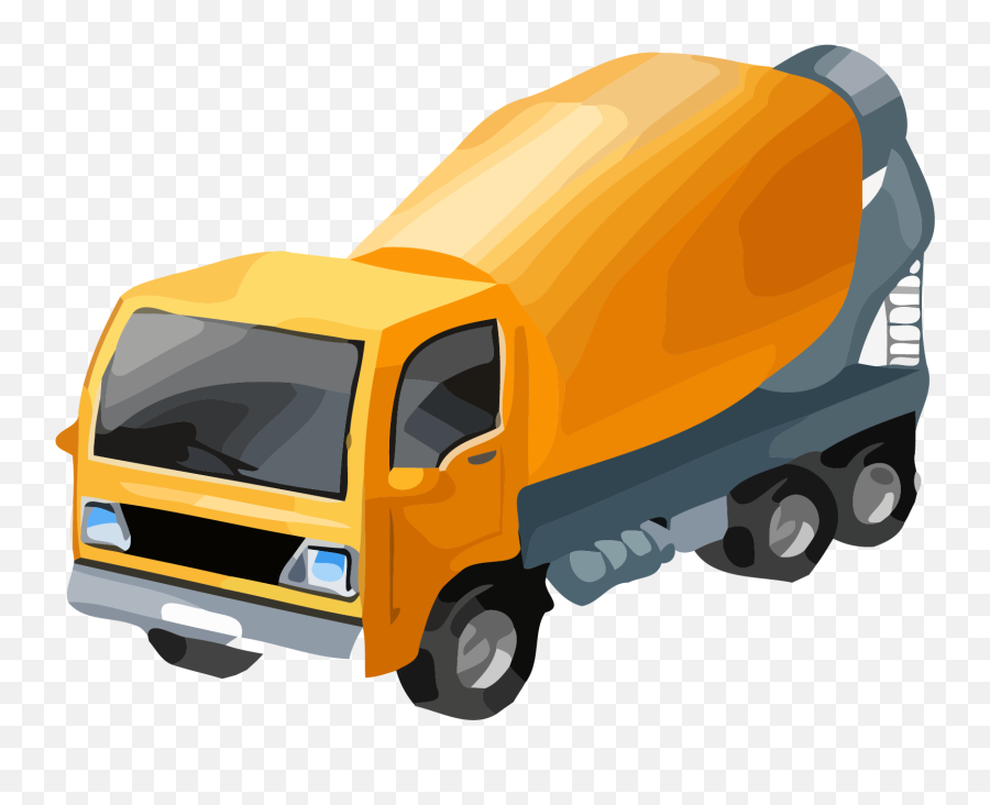 Cement Truck Mixing Basic Blue Clipart - Cement Truck Transparent Png,Trucks Png
