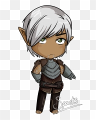 Download Hd U201ctiny Transparent Broody Elf Fenris For Your - Fenris Dragon Age Chibi Png,Elf Ears Png