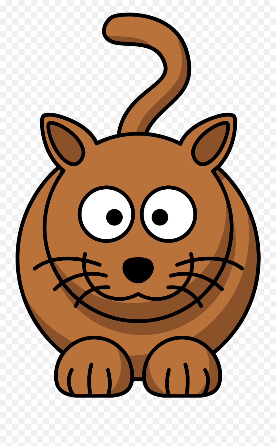 Brown Cat Clipart Png - Cartoon Cat Clipart,Orange Cat Png