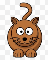 Brown Cat Clipart Png - Cartoon Cat Clipart,Orange Cat Png