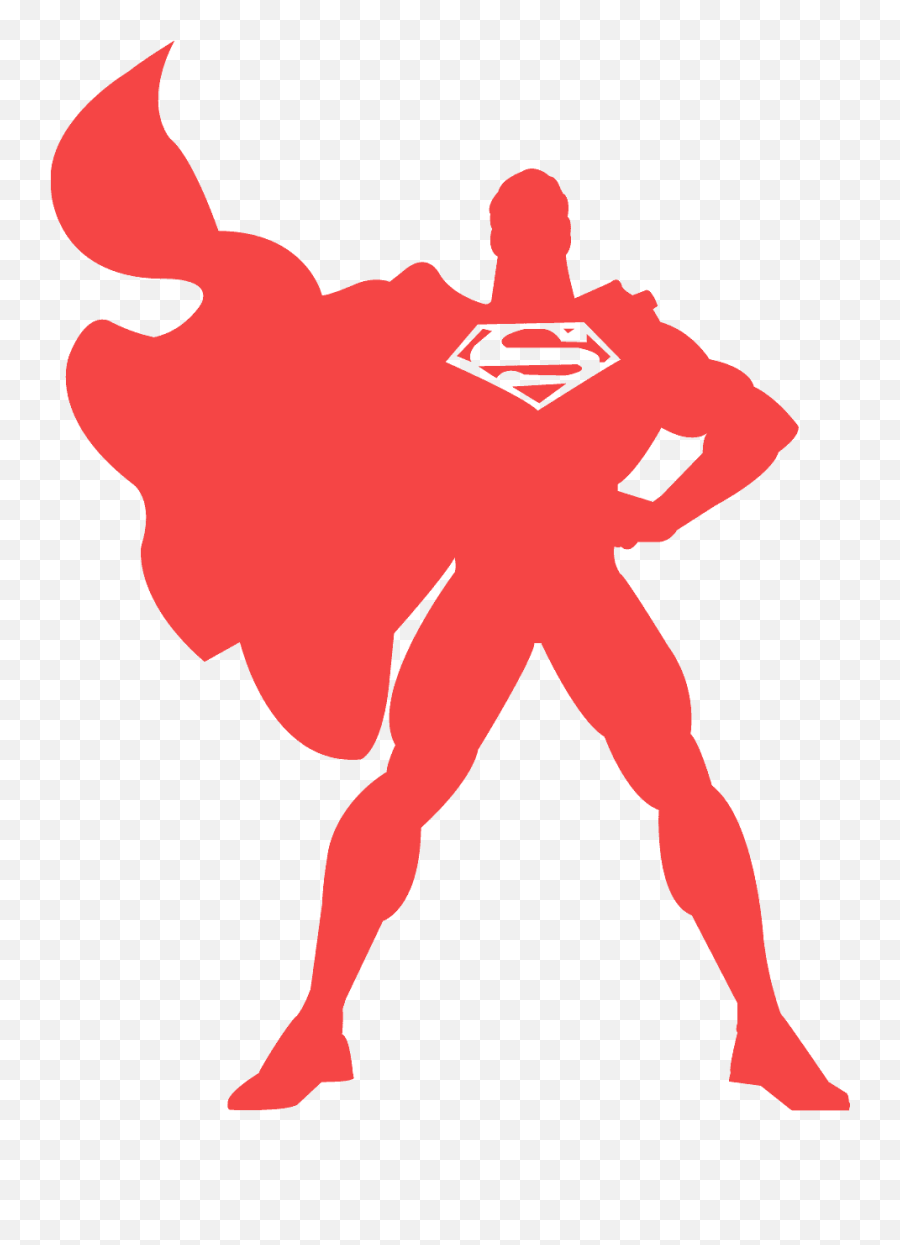 Superman Silhouette - Superman Cartoon Png,Superman Logo Vector