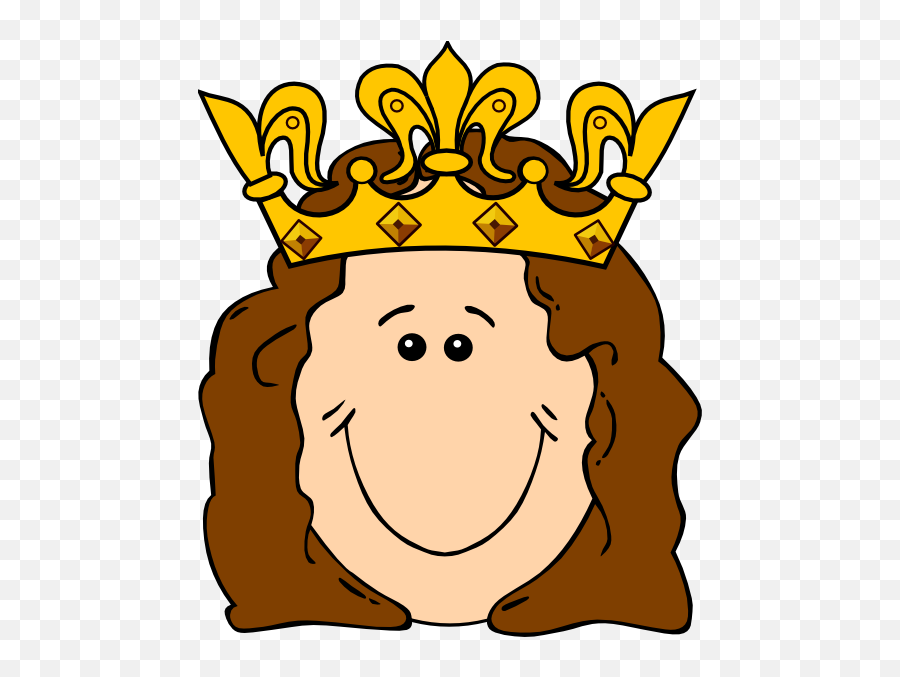 Cartoon Queen Crown Clip Art - Queen With A Crown Clipart Png,Queens Crown Png