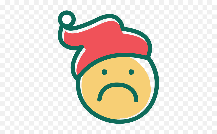 Frown Santa Claus Hat Face Emoticon 23 - Transparent Png Imagens De Papai Noel Triste,Santa Claus Face Png
