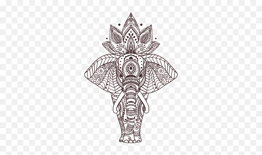 Download Elephant Head Design - Mandala Art Coloring Pages Easy Animal  Mandala Drawing Png,Mandala Transparent Background - free transparent png  images 