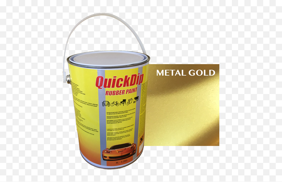 Quick Dip Rubber Paint 4l Gold - Matt Gold Rubber Paint Png,Gold Paint Png
