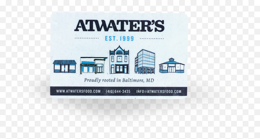 Atwaters Gift Card - Horizontal Png,Gift Card Png