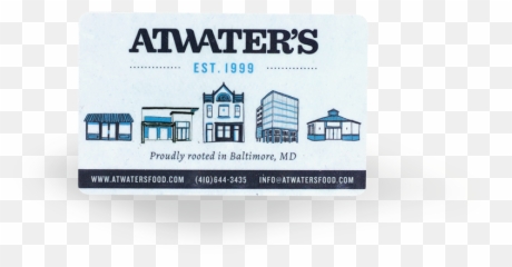 Atwaters Gift Card - Horizontal Png,Gift Card Png