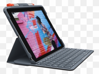 Logitech Slim Folio Keyboard Case For Ipad 5th 6th U0026 7th - Ipad Gen png