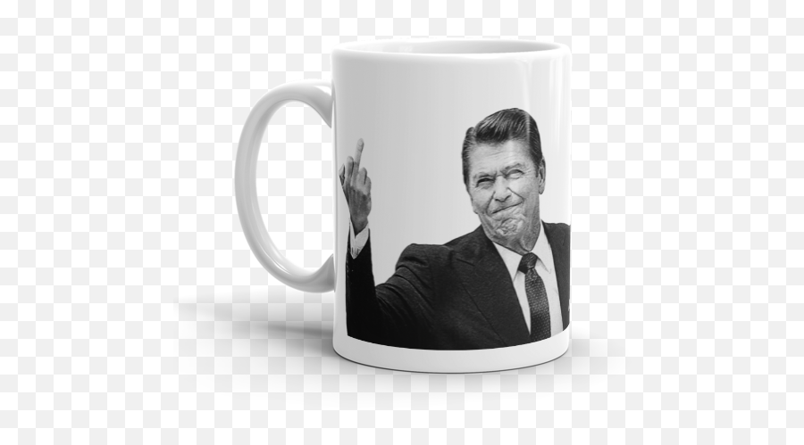 President Ronald Reagan Flipping The - Reagan Mug Png,Ronald Reagan Png