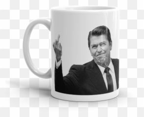 President Ronald Reagan Flipping The - Reagan Mug Png,Ronald Reagan Png