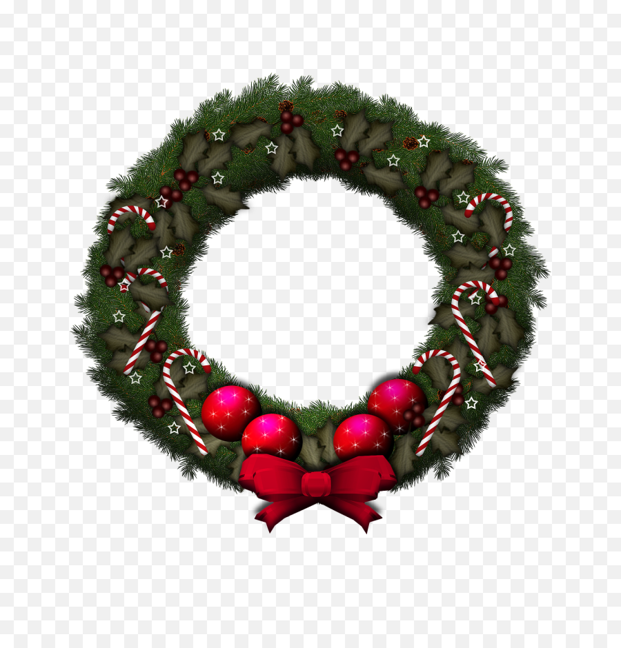 Hd Png Christmas Wreath Decoration Images Free Download - Advent Wreath Transparent Clipart,Christmas Wreath Vector Png