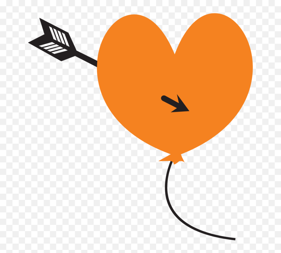 Free Arrow Through Heart Png With - Dart Flight,Orange Heart Png