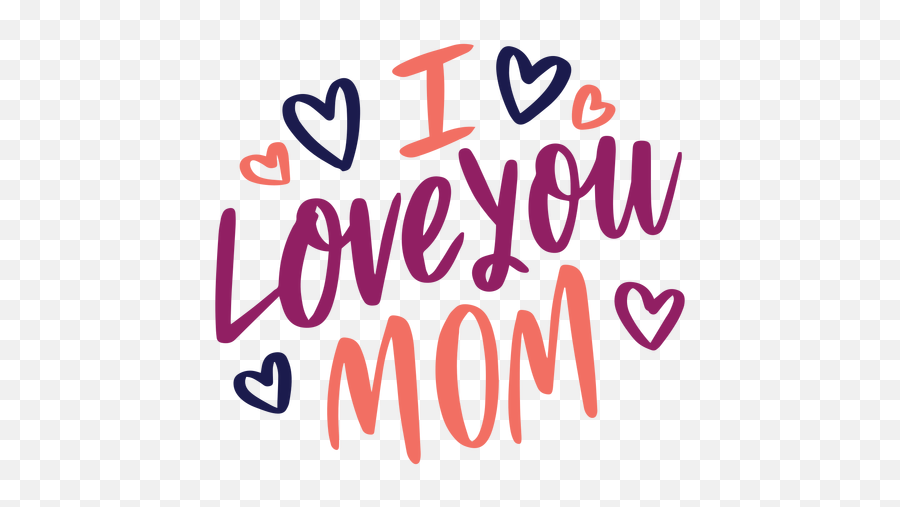 Mom English Heart Text Sticker - Te Amo Mama Animado Png,I Love Png