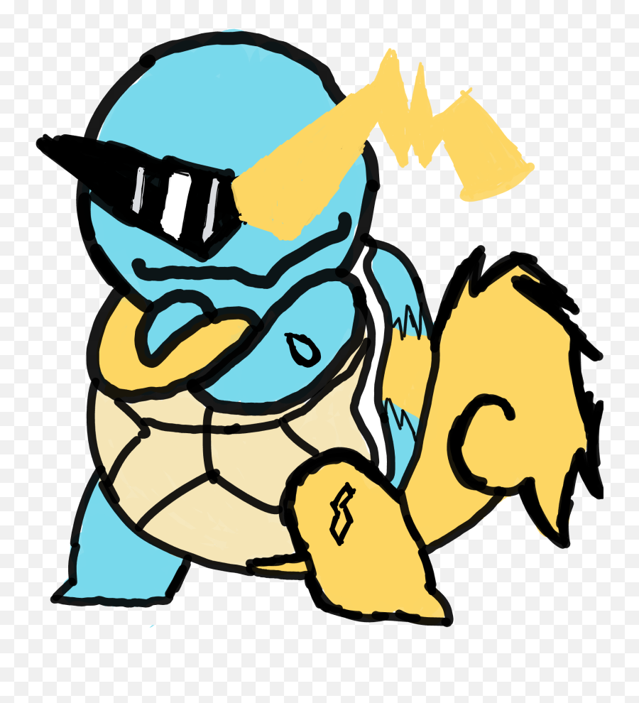I Made A Drawing Of Pikachu And Squirtle Call It Squirt - Fictional Character Png,Squirtle Transparent