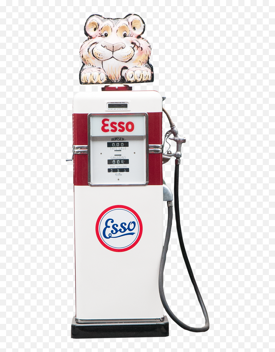Download Hd Esso Gas Pump The History Of Self - Serve Gas Fuel Dispenser Png,Gas Pump Png