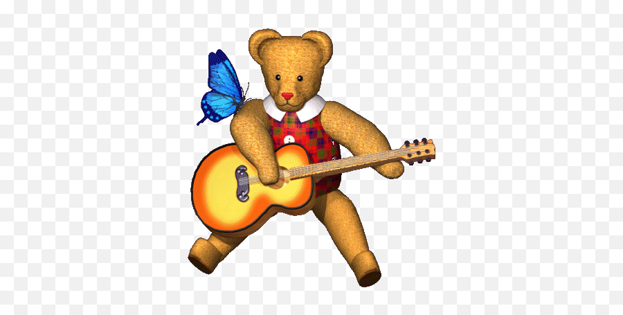 Teddy Bear And Butterfly Gif - Girly Png,Skype Hug Icon