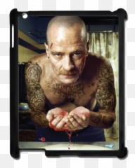 Heisenberg Tattooed Kiss Ipad Case - Walter White Tatted png