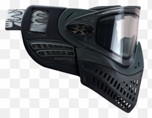 Empire - Flex Black Paintball Mask Carbon Fibers png