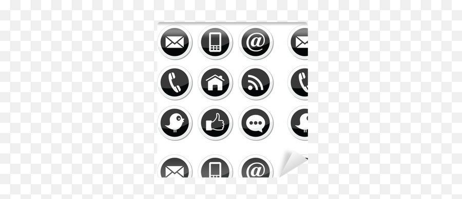 Contact Web And Social Media Icons - Twitter Facebook Vector Iconos De Facebbok Png,Facebook Social Media Icon Vector