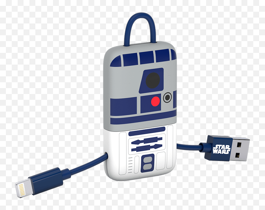 Star Wars Tlj R2d2 Keyline Lightning Cable 22cm - Star Wars Lightning Cable Png,R2d2 Png